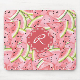 Mousepad Padrão fresco de Watermelon Summer com monograma