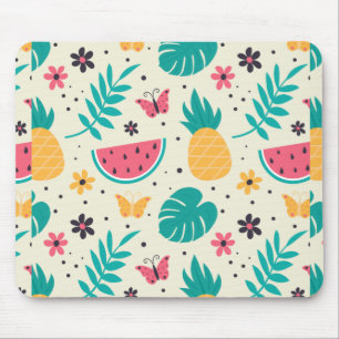 Mousepad Padrão Fruta tropical Melancia abacaxi