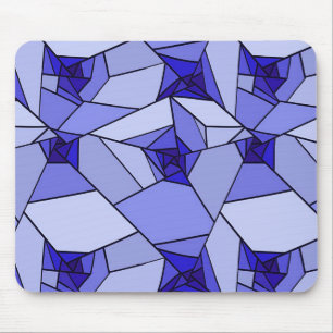 Mousepad Padrão Geométrico Abstrato Azul