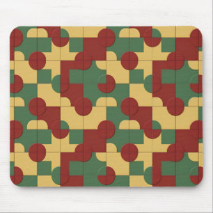 Mousepad Padrão Geométrico Colorido com Formas Abstratas