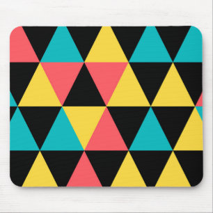 Mousepad Padrão geométrico colorido e retrógrado