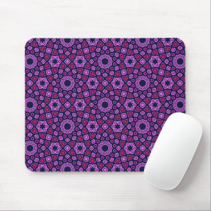 Mousepad Padrão Geométrico com Tri-Hexago Truncado Roxo
