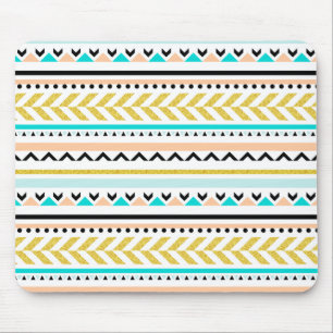 Mousepad Padrão Geométrico Contemporâneo Inspirado Aztec