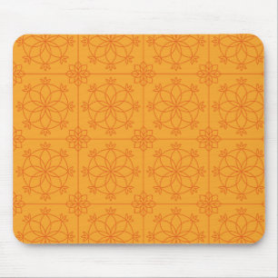 Mousepad Padrão geométrico da arte de mandala amarela