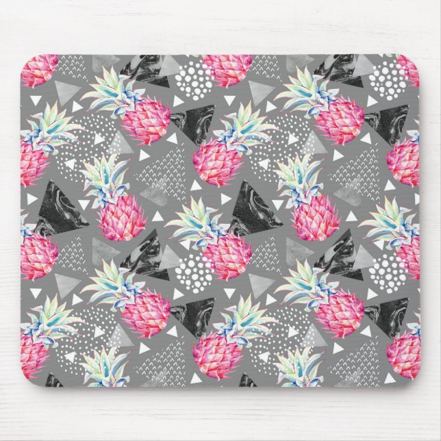 Mousepad Padrão Geométrico de Abacaxi Texturizado (Frente)