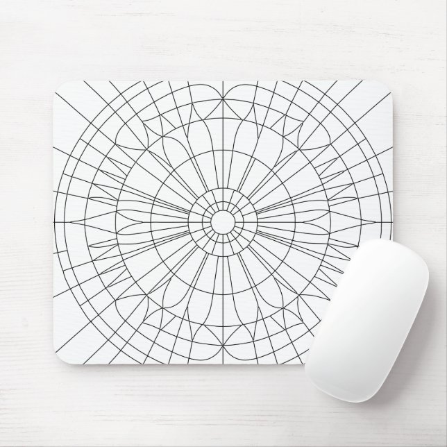 Mousepad Padrão Geométrico de Mandala (Com mouse)
