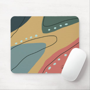 Mousepad Padrão geométrico de outono moderno mínimo abstrat
