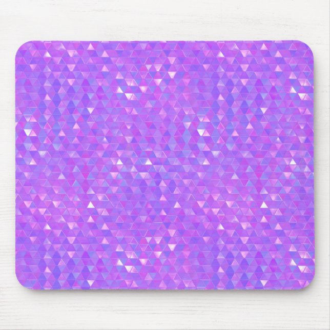 Mousepad Padrão Geométrico de Triângulos Tendência Rosa Rox (Frente)