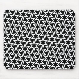 Mousepad Padrão Geométrico Elegante Preto e Branco