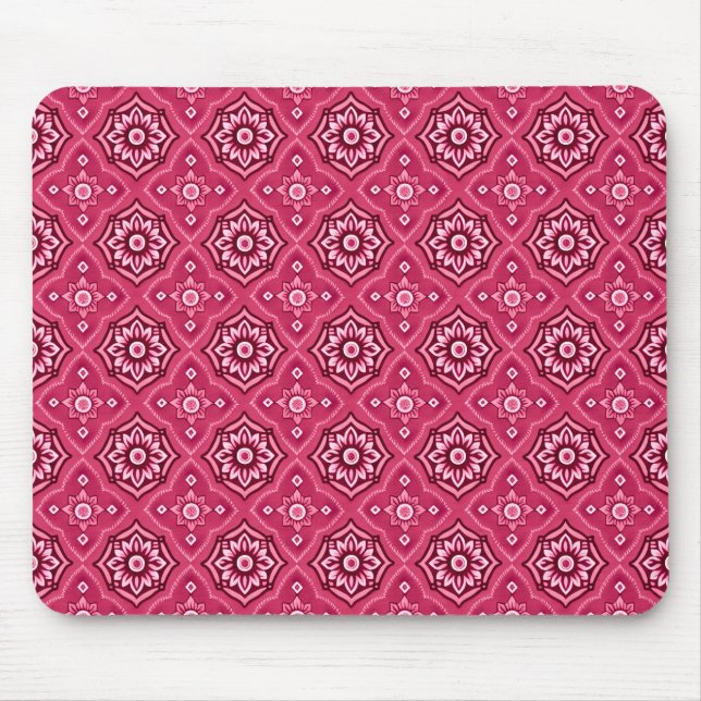 Mousepad Padrão Geométrico Floral Decorativo (Frente)