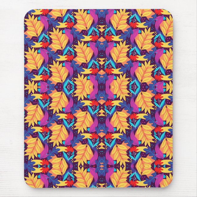 Mousepad Padrão geométrico intrincado e colorido (Frente)