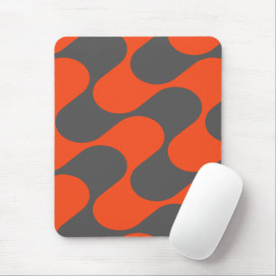 Mousepad Padrão Geométrico Moderno De Laranja E Abstrato De