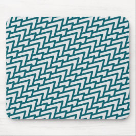 Mousepad Padrão Geométrico Moderno em Azul Turquesa Escuro
