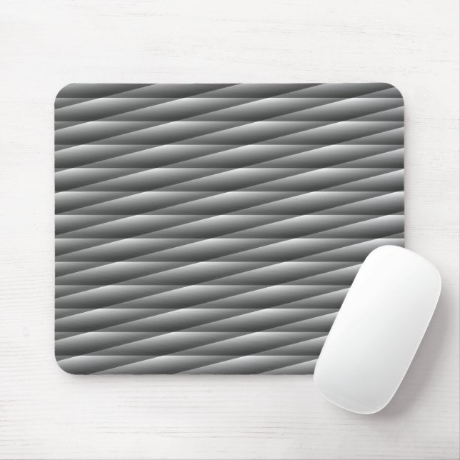 Mousepad Padrão geométrico preto e branco (Com mouse)