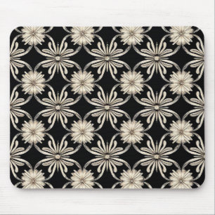 Mousepad Padrão geométrico preto e branco