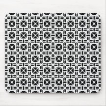 Padrão Geométrico Preto e Branco Elegante