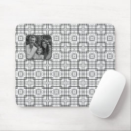Mousepad Padrão Geométrico preto e branco mais Foto