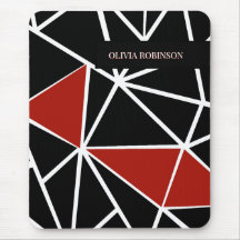 Padrão geométrico preto e vermelho elegante