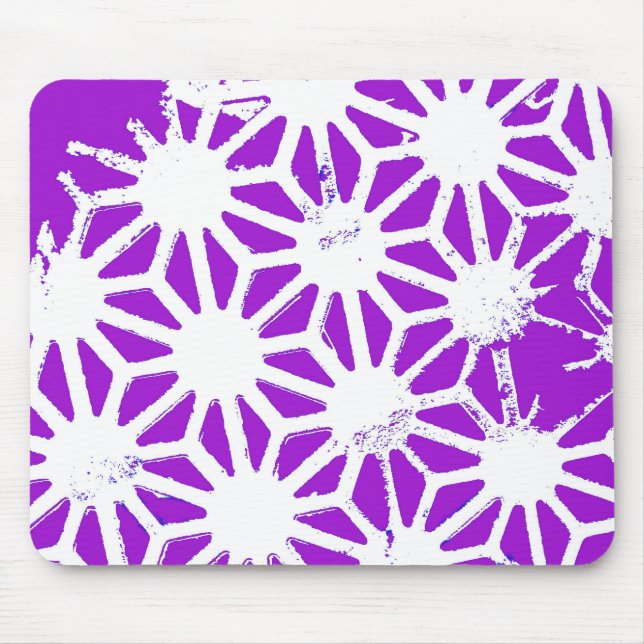 Mousepad Padrão geométrico roxo real (Frente)
