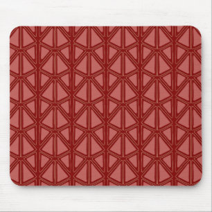 Mousepad Padrão geométrico vermelho