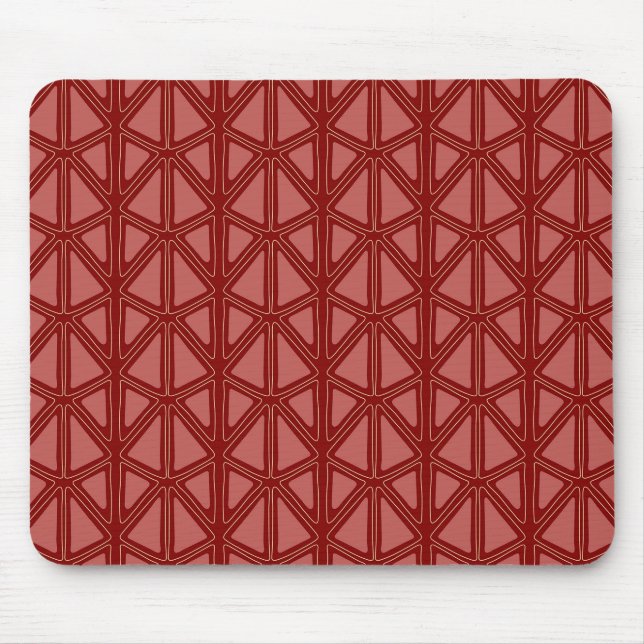 Mousepad Padrão geométrico vermelho (Frente)