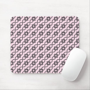 Mousepad Padrão Geométrico Yukata - Cinza Oriental - Rosa J