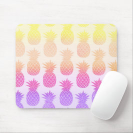 Mousepad Padrão Girly Topical Rainbow Summer Pineapple