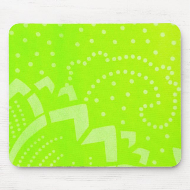 Mousepad padrão gráfico de faixa geomêntrica do verde limão (Frente)