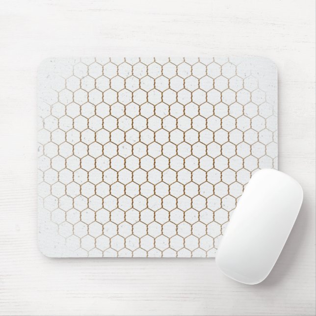 Mousepad Padrão Honeycomb Em Speck (Com mouse)