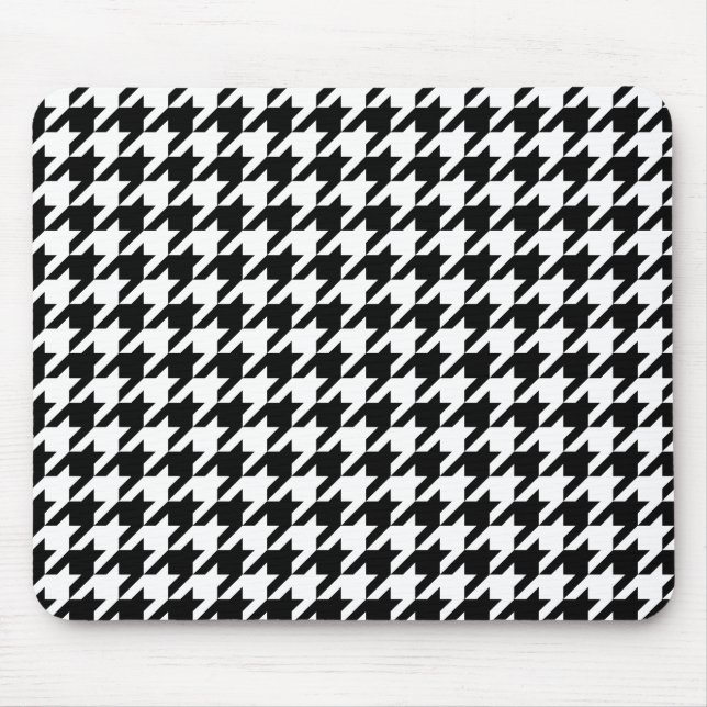 Mousepad Padrão houndstooth clássico design de verificação  (Frente)