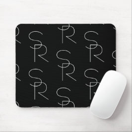 Mousepad Padrão Inicial 2 Moderno | Preto e Branco
