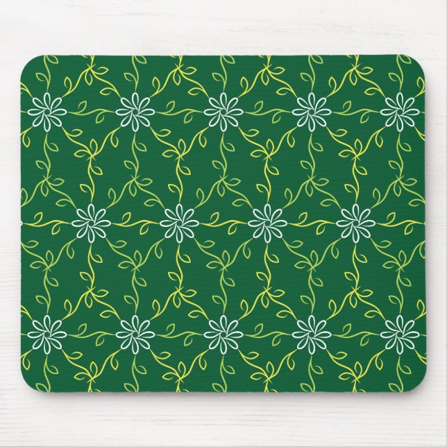 Mousepad Padrão Inviolável Floral Decorativo (Frente)