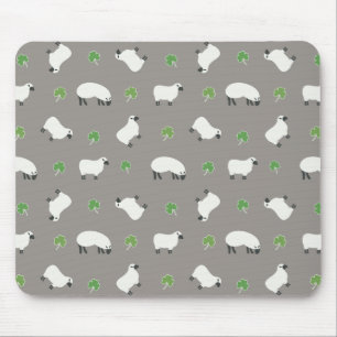 Mousepad Padrão Irlandês de Shamrock and Sheep