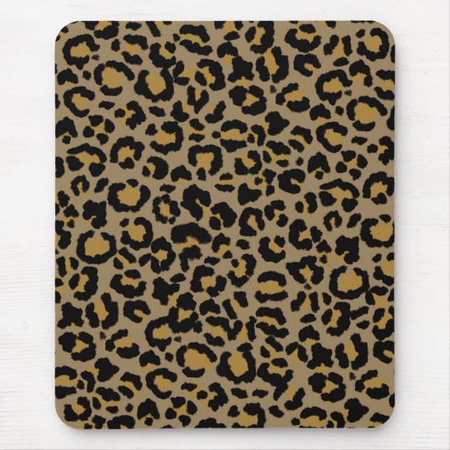 Mousepad Padrão Leopardo em Natural 2 (Frente)