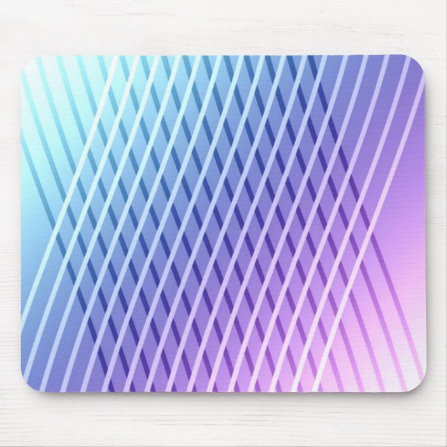 Mousepad Padrão Lilac E Blue Abstrato Striped (Frente)
