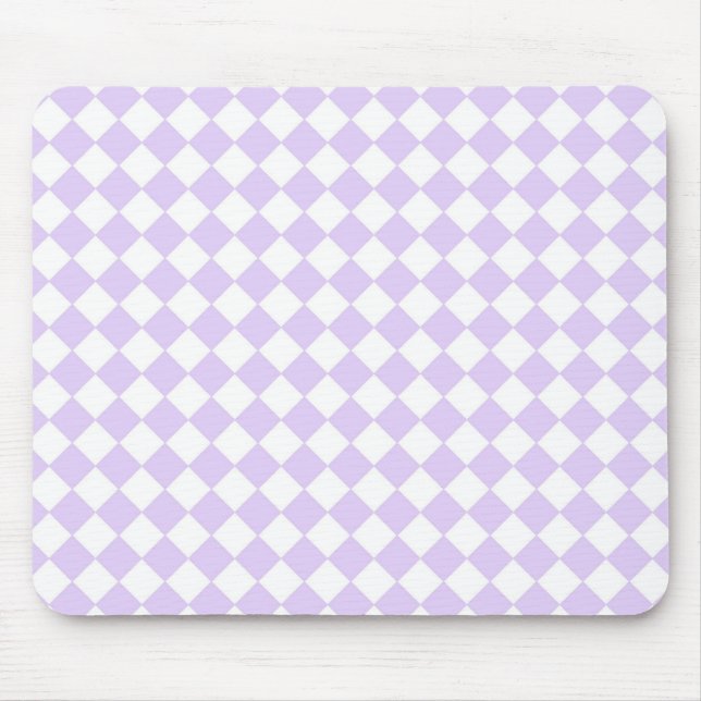 Mousepad Padrão Lilac Purple Diamond Verificado (Frente)