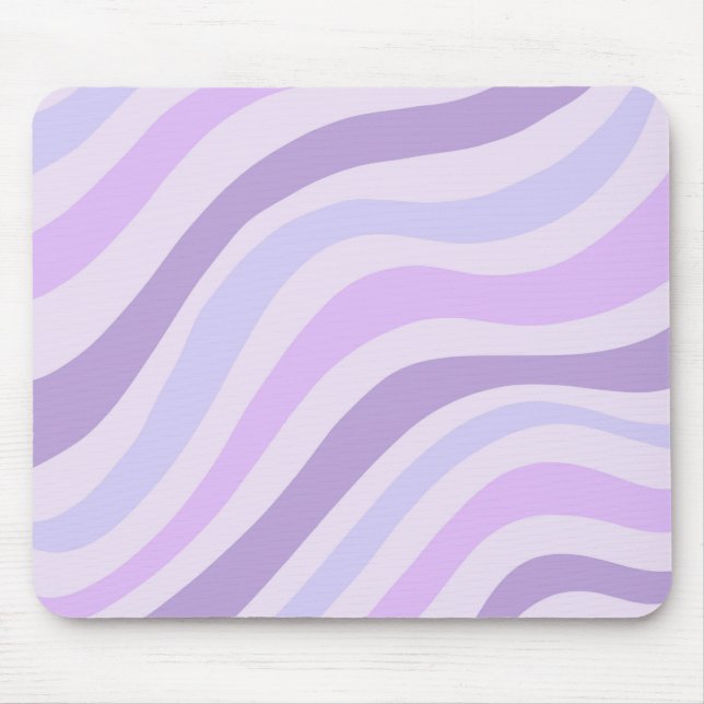 Mousepad Padrão Líquido de Stripe abstrato púrpura azul esm (Frente)