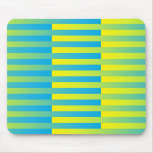 Mousepad Padrão Listrado Azul Amarelo Verde