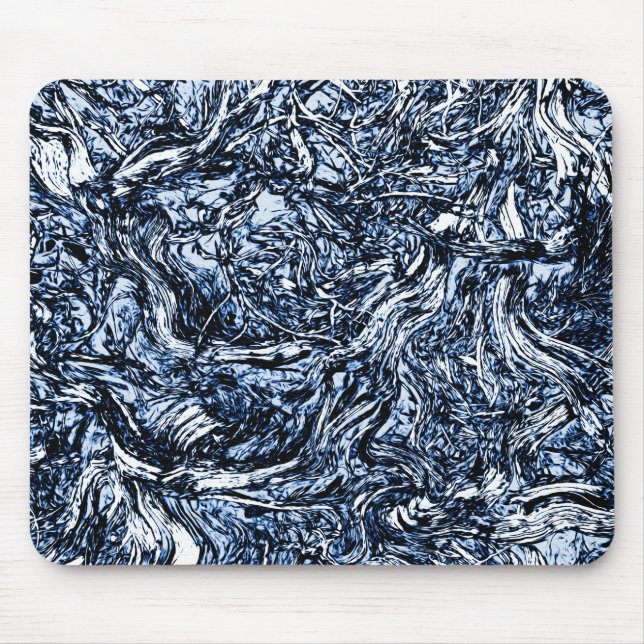 Mousepad Padrão marinho Azul Natureza Abstrato (Frente)