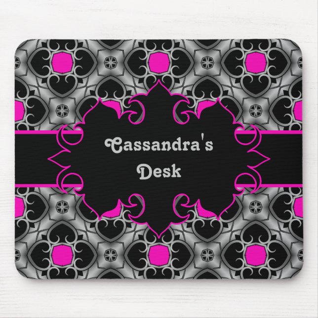 Mousepad Padrão medieval feminino (Frente)