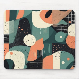 Mousepad Padrão mínimo sem costura Abstrato - Geométrico (4