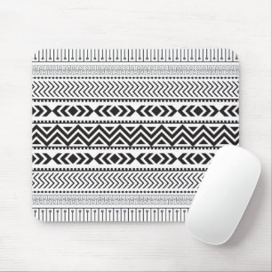 Mousepad Padrão moderno branco sobre preto