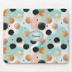 Mousepad Padrão moderno de Abstrato bruxismo e Bolinhas