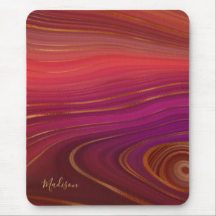 Mousepad Padrão moderno de mármore de agato de nascer do so
