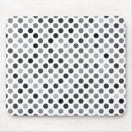Mousepad Padrão monocromático de Bolinhas (pontos pretos e