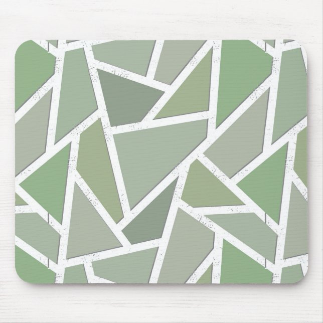 Mousepad Padrão mosaico verde-oliva (Frente)