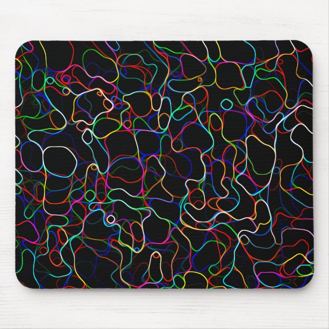 Mousepad Padrão Neon Multicolor Curvy Line - LEGAL (Frente)