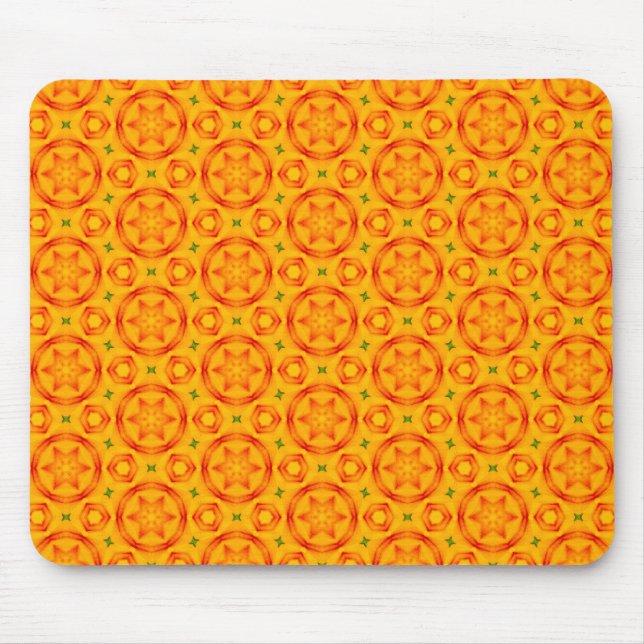 Mousepad Padrão Orange Terrazzo (Frente)