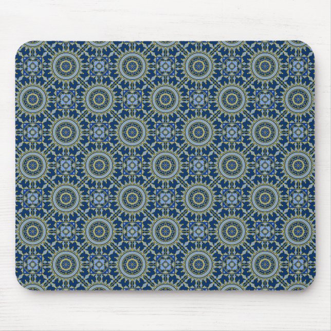 Mousepad Padrão Oriental Azul (Frente)