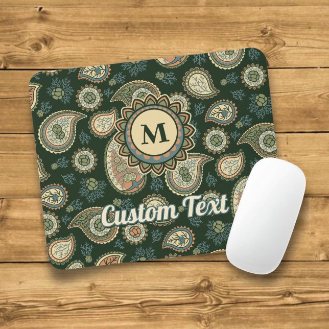 Mousepad Padrão Paisley de Cipreste (Criador carregado)
